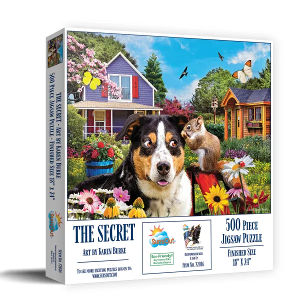 SunsOut Pièces XXL - Le Secret*Enfant Chiens|Forêts, Fleurs Et Jardins