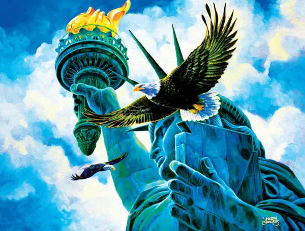 SunsOut Pièces XXL - L'Esprit de la Liberté*Enfant Oiseaux|Monuments