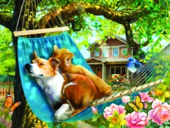 SunsOut Pièces XXL - L'Heure de la Sieste*Enfant Chiens|Forêts, Fleurs Et Jardins