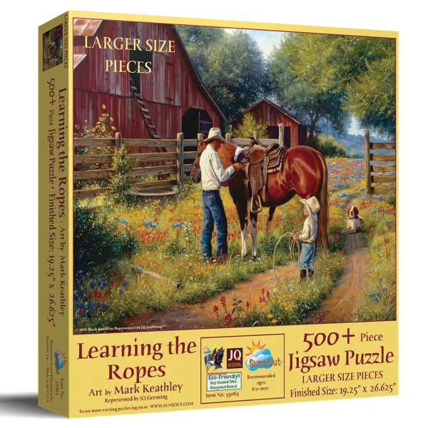 SunsOut Pièces XXL - Mark Keathley - Learning the Ropes* Chevaux|Rétros Et Nostalgie