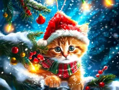 SunsOut Pièces XXL - Me Voici*Femme/Enfant Chats|Noël