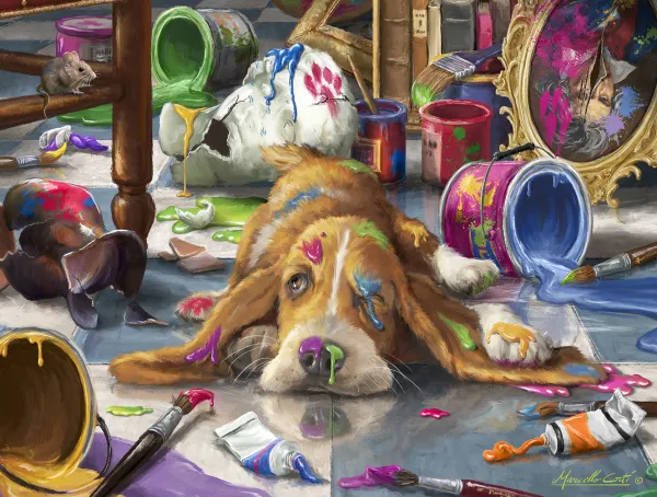 SunsOut Pièces XXL - Plouf*Femme/Enfant Chiens|Humour, Satire Et Wasgij