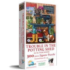 SunsOut Pièces XXL - Problème dans le hangar de rempotage*Femme/Enfant Chiens|Chats