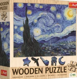 Trefl Pièces XXL - Puzzle Bois - La Nuit Étoilée - Vincent Van Gogh*Enfant Puzzles Enfants|À Partir De 9 Ans