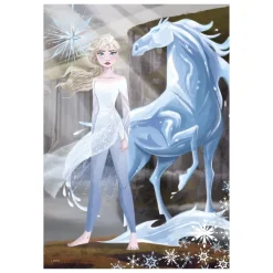 Dino Pièces XXL - Puzzle Néon - La Reine des Neige 2*Enfant Pièces Phosphorescentes|Puzzles Pour Enfants