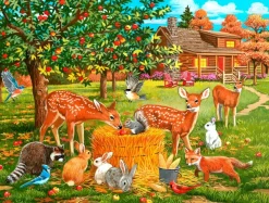 SunsOut Pièces XXL - Se Rassembler sous le Pommier*Enfant Animaux De La Forêt|Animaux De La Ferme