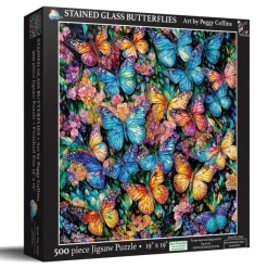 SunsOut Pièces XXL - Vitrail Papillons*Enfant Carré|De 500 À 999 Pièces