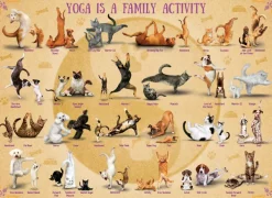 Eurographics Pièces XXL - Yoga is A Family Activity*Femme/Enfant Chiens|Chats