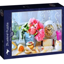 Bluebird Puzzle Pink Peony Flowers* Rétros Et Nostalgie|Déco Et Objets
