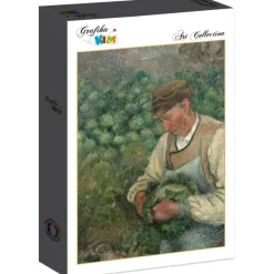 Grafika Kids Pissarro Camille - Camille Pissarro : Le Jardinier - Vieux Paysan avec Chou, 1883-1895*Enfant Art|Dès 6 Ans : 50 À 100 Pièces