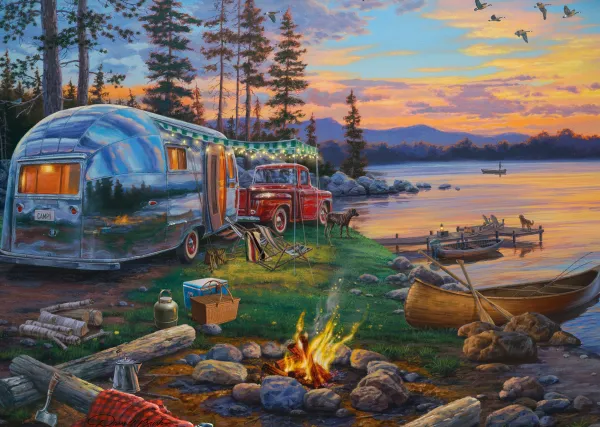 Schmidt Spiele Place de Camping Idyllique* Parcs Naturels Et Nationaux|De 1 000 Pièces