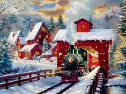 SunsOut Pont Du Ruisseau Winter* Trains|Neige