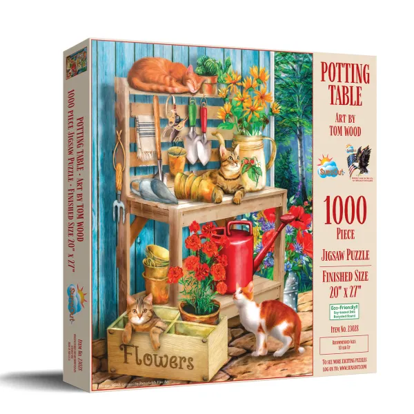 SunsOut Potting Table* Chats|Déco Et Objets