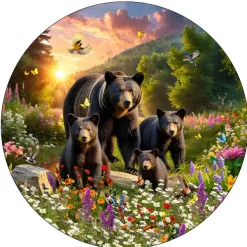 SunsOut Promenade En Famille* Rond|Animaux De La Forêt