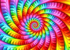 Enjoy Puzzle Psychedelic Rainbow Spiral* Déco Et Objets|Art