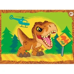 Clementoni Puzzle 4 En 1 - Jurassic World*Enfant Puzzles Pour Enfants|Dinosaures