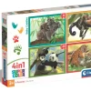 Clementoni Puzzle 4 En 1 - Maman Bébé Animaux*Enfant Animaux Sauvages|Dès 3 Ans : 11 À 20 Pièces