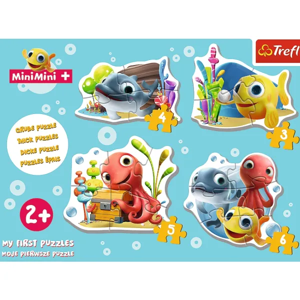 Trefl Puzzle Cadre - 4 Puzzles - Baby Classic Fish MiniMini*Enfant Cadre|À Partir De 2 Ans