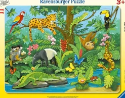 Ravensburger Puzzle Cadre - Animaux de la Forêt Tropicale*Enfant Cadre|Animaux Sauvages