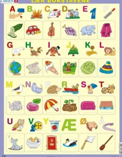 Larsen Puzzle Cadre - Apprendre à Lire le Norvégien 1 (en Norvégien)*Enfant Cadre|Puzzles Pour Enfants