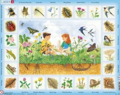Larsen Puzzle Cadre - Apprendre l'Anglais : Dans le Pré (en Anglais)*Enfant Cadre|Puzzles Pour Enfants