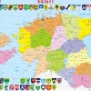 Larsen Puzzle Cadre - Carte de l'Estonie (en Estonien)*Enfant Cadre|Puzzles Pour Enfants