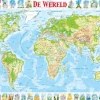 Larsen Puzzle Cadre - De Wereld (en Hollandais)*Enfant Cadre|Puzzles Pour Enfants