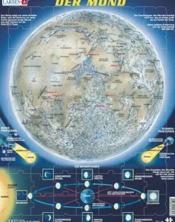 Larsen Puzzle Cadre - Der Mond (en Allemand)*Enfant Cadre|Puzzles Pour Enfants