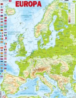 Larsen Puzzle Cadre - Europe (en Hollandais)*Enfant Cadre|Puzzles Pour Enfants