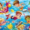 Larsen Puzzle Cadre - Jeux d'enfants à la Mer*Femme/Enfant Cadre|Bébés Et Enfants