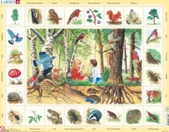 Larsen Puzzle Cadre - La Forêt (en Hollandais)*Enfant Cadre|Animaux De La Forêt