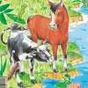 Larsen Puzzle Cadre - La vache et le Poulain*Enfant Cadre|À Partir De 2 Ans