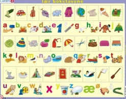 Larsen Puzzle Cadre - Lær bokstavene (små), en Norvégien*Enfant Cadre|Puzzles Pour Enfants