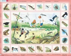 Larsen Puzzle Cadre - L'étang (en Hollandais)*Enfant Cadre|Oiseaux