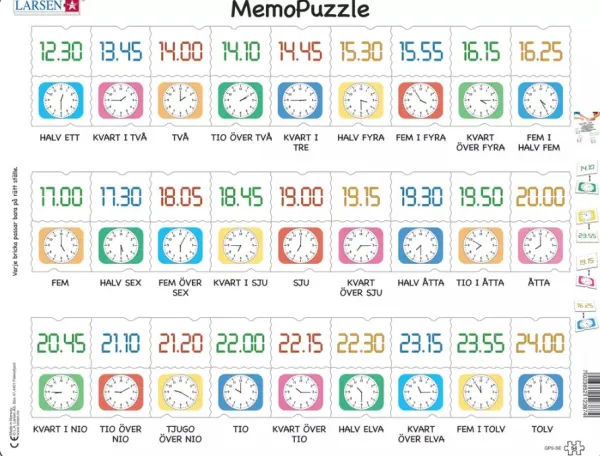 Larsen Puzzle Cadre - MemoPuzzle (en Suédois)*Enfant Cadre|Puzzles Pour Enfants