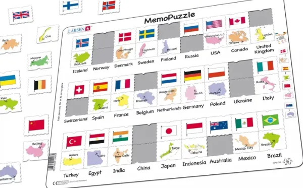 Larsen Puzzle Cadre - MemoPuzzle (en Norvégien)*Enfant Cadre|Puzzles Pour Enfants