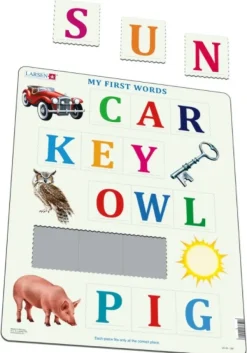 Larsen Puzzle Cadre - My First Words (en Anglais)*Enfant Cadre|Puzzles Pour Enfants