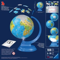 Ravensburger Puzzle 3D - Mappemonde en Allemand*Enfant 3D|À Partir De 9 Ans