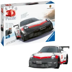 Ravensburger Puzzle 3D - Porsche 911 GT3 Cup (avec grille)*Enfant 3D|À Partir De 9 Ans