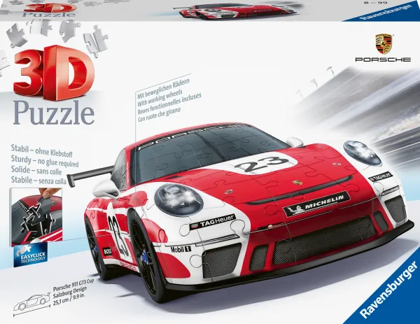Ravensburger Puzzle 3D - Porsche 911 GT3 Cup*Enfant 3D|À Partir De 9 Ans