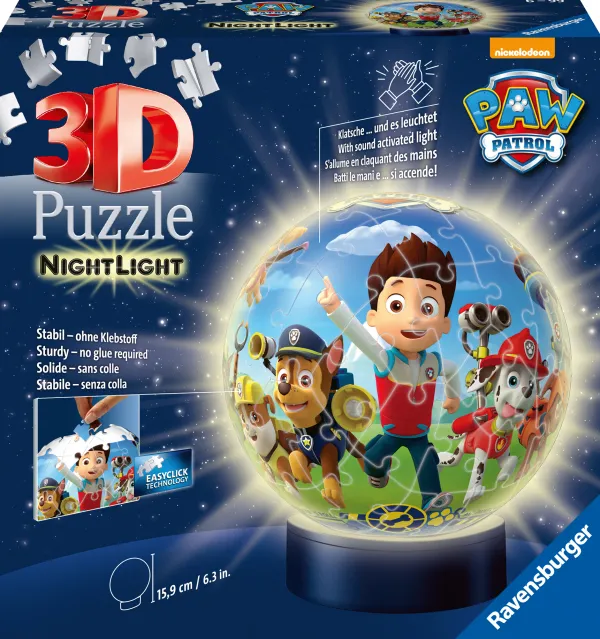 Ravensburger Puzzle 3D avec LED - Pat' Patrouille*Enfant 3D|Puzzles Pour Enfants