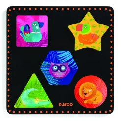 Djeco Puzzle en Bois - Geochic*Enfant Puzzles Enfants|À Partir De 2 Ans