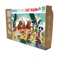 Puzzle Michèle Wilson Puzzle en Bois Découpé à la Main - Il Etait Une Fois*Enfant Puzzles Enfants|Animaux De La Forêt