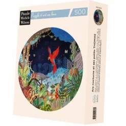 Puzzle Michèle Wilson Puzzle en Bois Découpé à la Main - Alain Thomas - Ara Nocturne Et Ses Petits* Puzzles Adultes|Oiseaux