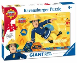 Ravensburger Puzzle Géant de Sol - Le Pompier Sam*Enfant Géant De Sol|Puzzles Pour Enfants