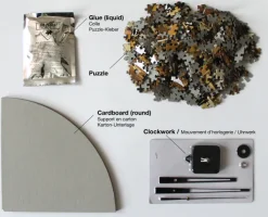 Art Puzzle Puzzle Horloge - Danse avec la Nuit (Pile non fournie)* Rond|Puzzles Horloges