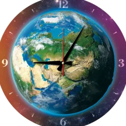 Art Puzzle Puzzle Horloge - La Terre* Puzzles Horloges|Cartes Du Monde