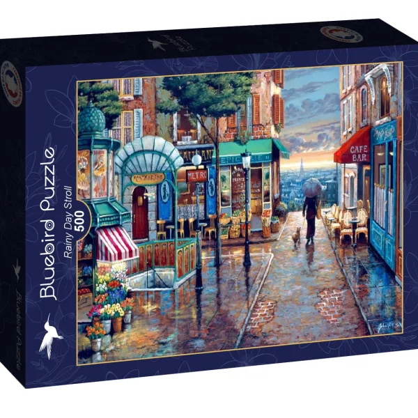 Bluebird Puzzle Rainy Day Stroll* Villes Et Villages|De 500 À 999 Pièces