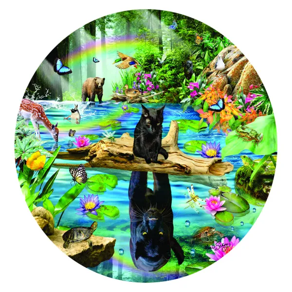 SunsOut Reflets de Panthère* Rond|Oiseaux