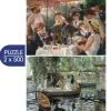 Grafika Renoir Auguste - 2 Puzzles - L'Art d'Auguste Renoir : Le Déjeuner des Canotiers - La Grenouillère* Art|De 500 À 999 Pièces